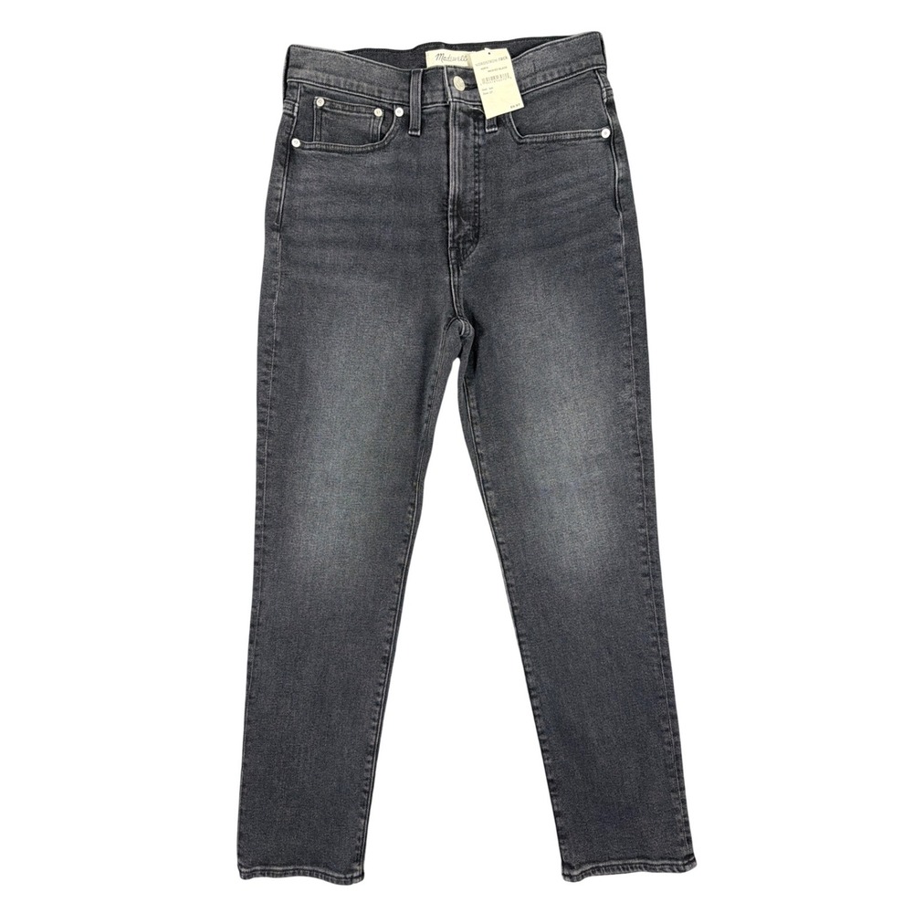Madewell The Perfect Vintage Jean High Rise Straight Leg Washed Black Sz 27‎ NEW